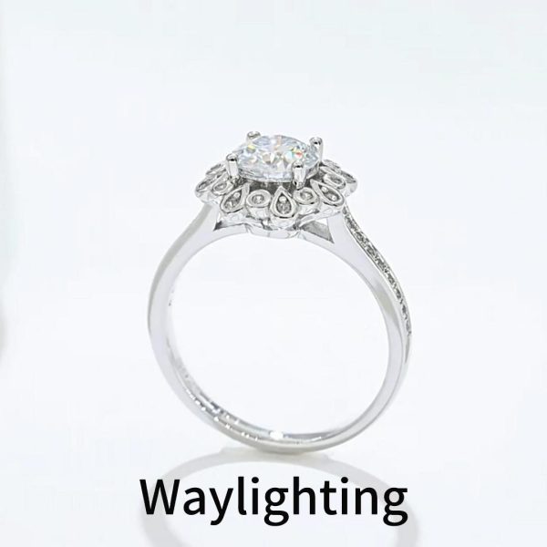 Peacock Spreads Its Tail Moissanite Halo 1.0carat Diamond Ring Peacock Spreads Its Tail Moissanite Halo 1.0carat Diamond Ring