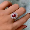 2.5ct Halo Setting Oval Ruby Ring 2.5ct Halo Setting Oval Ruby Ring