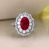 2.5ct Halo Setting Oval Ruby Ring 2.5ct Halo Setting Oval Ruby Ring