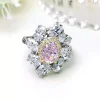 2ct Flower Pink Oval Diamond Ring 2ct Flower Pink Oval Diamond Ring