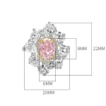 2ct Flower Pink Oval Diamond Ring