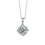 Moissanite 2.0carat Halo Round Diamond Necklace