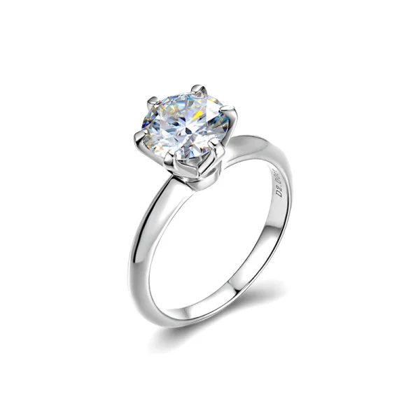 Moissanite 1.0carat 6-Prong Solitaire Round Diamond Ring Moissanite 1.0carat 6-Prong Solitaire Round Diamond Ring
