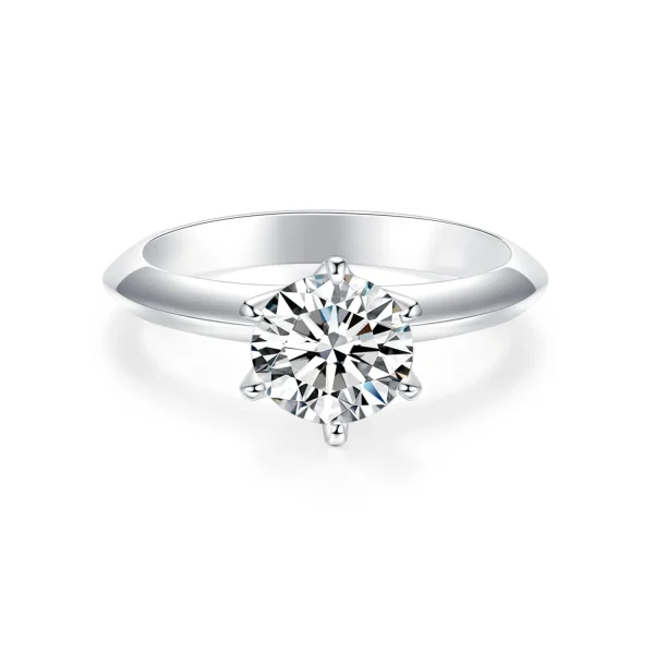 Moissanite 1.0carat 6-Prong Solitaire Round Diamond Ring Moissanite 1.0carat 6-Prong Solitaire Round Diamond Ring