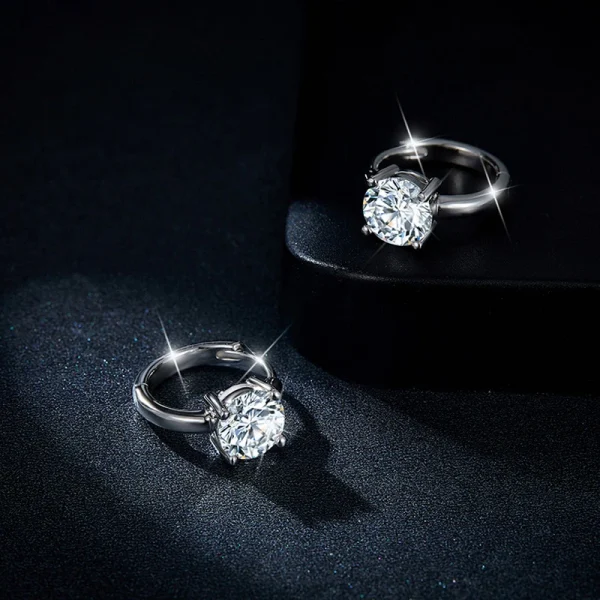 Moissanite 1.0carat Hoop Round Diamond Earrings!!3896764084-0-cib 拷贝. Moissanite 1.0carat Hoop Round Diamond Earrings