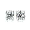 Moissanite Stud 1.0carat Round Diamond Earrings Moissanite Stud 1.0carat Round Diamond Earrings