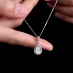 Moissanite 1.5carat Pear Pendant Diamond Necklace