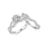 Moissanite 1.0carat Crown Round Diamond Ring Can Be Separated