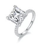 Moissanite 5.0carat Princess Diamond Ring