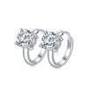 Moissanite 1.0carat Hoop Round Diamond Earrings Moissanite 1.0carat Hoop Round Diamond Earrings