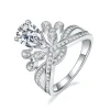 Moissanite Crown 1.5carat Pear Diamond Ring