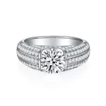 Moissanite Men's 1.0-2.0carat Round Full Diamond Ring