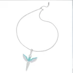 Moissanite Angel Wing Pendant Diamond Necklace