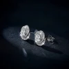 Moissanite 0.5carat Halo Round Diamond Earrings
