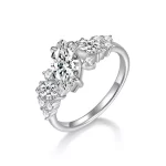 Moissanite Eleven-Stone 1.0carat Marquise Diamond Ring