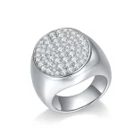 Moissanite Men's Round Diamond Ring