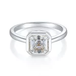 Moissanite 2.0carat Asscher Diamond Ring