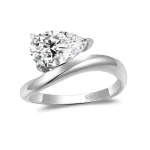 Moissanite Side 3.0carat Pear Diamond Ring