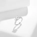 Moissanite Three-Stone 1.5carat Oval Diamond Ring