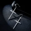 Moissanite Large Cross 1.8mm VVS D Diamond Earrings Moissanite Large Cross 1.8mm VVS D Diamond Earrings