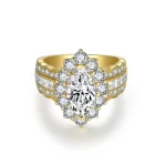 Moissanite Row 2.0carat Marquise Diamond Ring