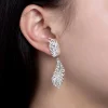 Moissanite Feather Diamond Earrings Moissanite Feather Diamond Earrings