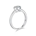 Moissanite 1.0carct Bezel-Set Round Diamond Ring