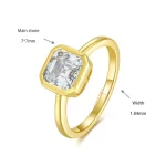 Moissanite 2.0carat Asscher Diamond Ring