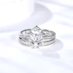 Moissanite 2.0carat Crown Cushion Diamond Ring