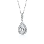 Moissanite 1.5carat Pear Pendant Diamond Necklace