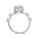 Moissanite Four-Stone 4.5carat Oval Diamond Ring