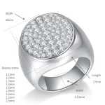 Moissanite Men's Round Diamond Ring