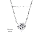 Moissanite 2.0carat Heart Diamond Necklace