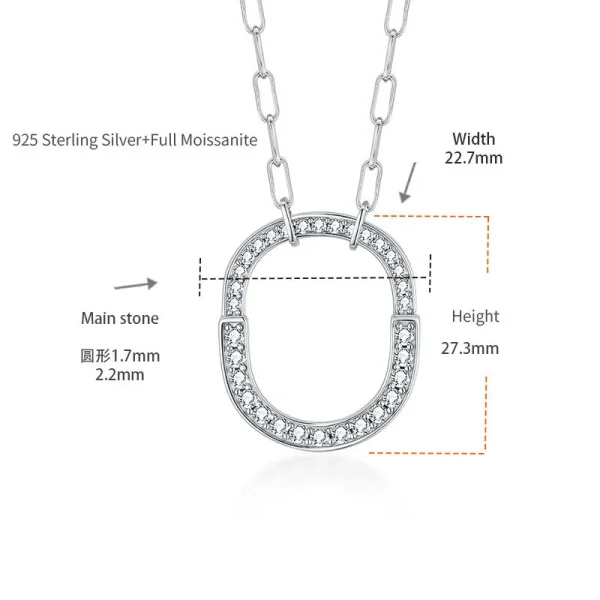 Moissanite Lock Diamond Necklace
