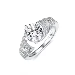 Moissanite 1.5carat Round Diamond Ring