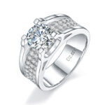 Moissanite Men's 2.0carat Round Diamond Ring