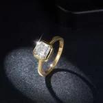 Moissanite 2.0carat Asscher Diamond Ring