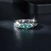 Moissanite 1.0carat Green Marquise Diamond Ring