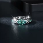 Moissanite 1.0carat Green Marquise Diamond Ring