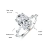 Moissanite Four-Stone 4.5carat Oval Diamond Ring