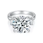 Moissanite 8.0carat Round Diamond Ring