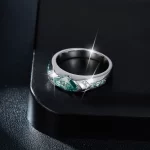 Moissanite 1.0carat Green Marquise Diamond Ring