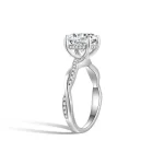 Moissanite 2.0carat Vine Round Diamond Ring