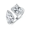 Moissanite Double 3.0carat Pear Diamond Ring Moissanite Double 3.0carat Pear Diamond Ring