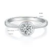 Moissanite 1.0carct Bezel-Set Round Diamond Ring