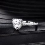 Moissanite 3.5carat Heart Diamond Ring