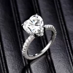 Moissanite 3.5carat Heart Diamond Ring