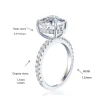 Moissanite 3.5carat Heart Diamond Ring