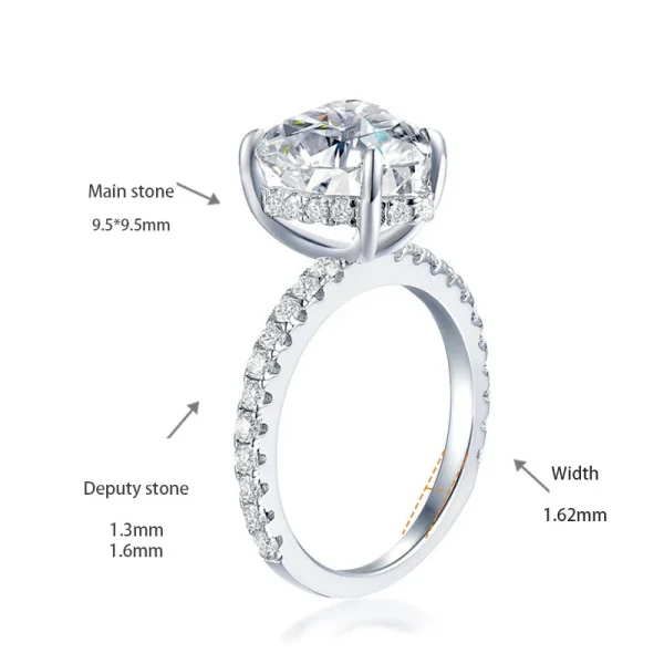 Moissanite 3.5carat Heart Diamond Ring