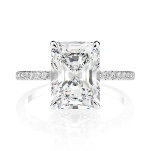 Moissanite Vintage 4.0carat Radiant Diamond Ring Moissanite Vintage 4.0carat Radiant Diamond Ring